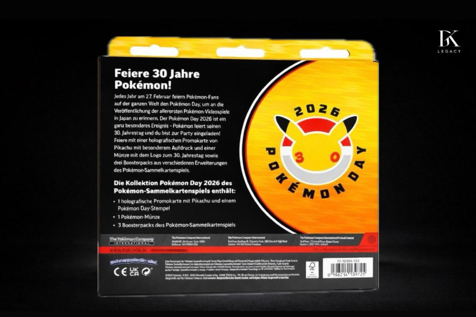 Pokémon TCG Day 2026 – 30 Jahre Jubiläums-Kollektion | Limited Edition (Deutsch) Sealed Neu
